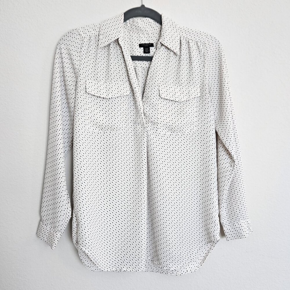 Ann Taylor dotted camp shirt